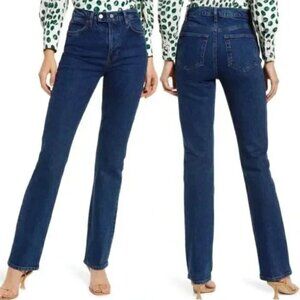 Reformation | Donna High Waist Raw Hem Bootcut Jeans in Amani - Size 28